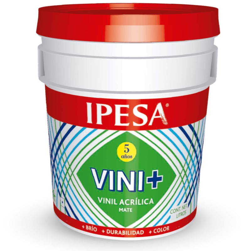 Pintura vinílica Vini+ 4 L | Pinta IPESA Color Blanco (1300)