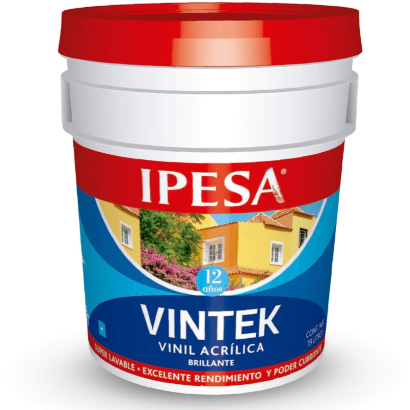 Pintura vinílica Vintek 4 L | Pinta IPESA Color Blanco (700)